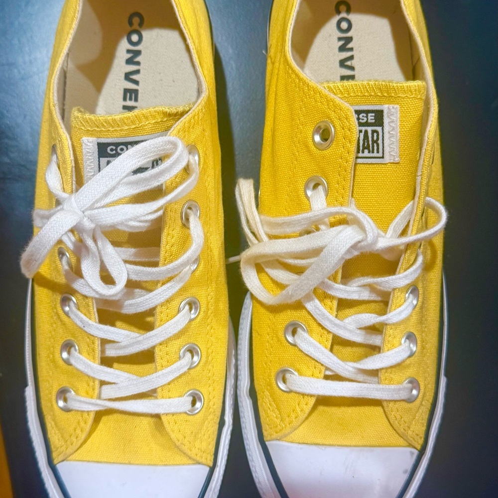 Converse Yellow Canvas Low-Top Sneakers - Picture 2 of 6